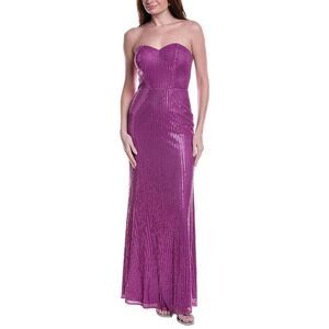 Rene Ruiz Womens  Sequin Gown, Purple